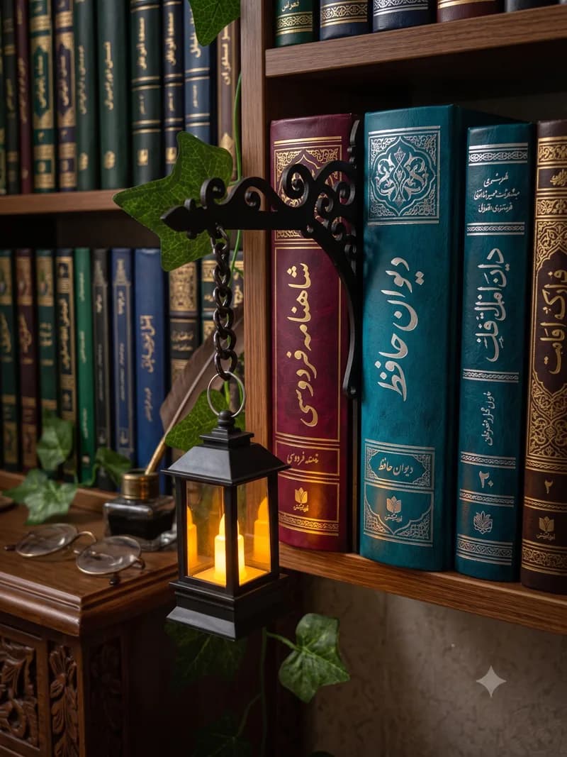 نمای دوم چراغ فانوسی کتابخانه‌ای سنتی